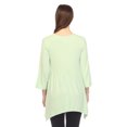 thumbnail image 3 of White Mark Tunique à Manches 3/4 pour Femmes, Taille Empire, Col en V, 3 of 6
