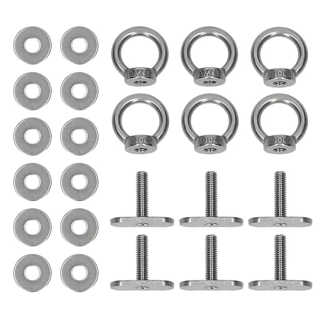 Kayak Rail Track Mount Tie Down Eyelet Track Rail Adapter for Fishing Kayaks Boat for Kayaks Canoes Boats Rails