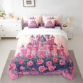 thumbnail image 2 of YST Fairy Tales 7-Piece Comforter Set, King, Dreamy Castle, Cute Princess, Colorful Butterflies, Rainbow Pattern, 2 of 6