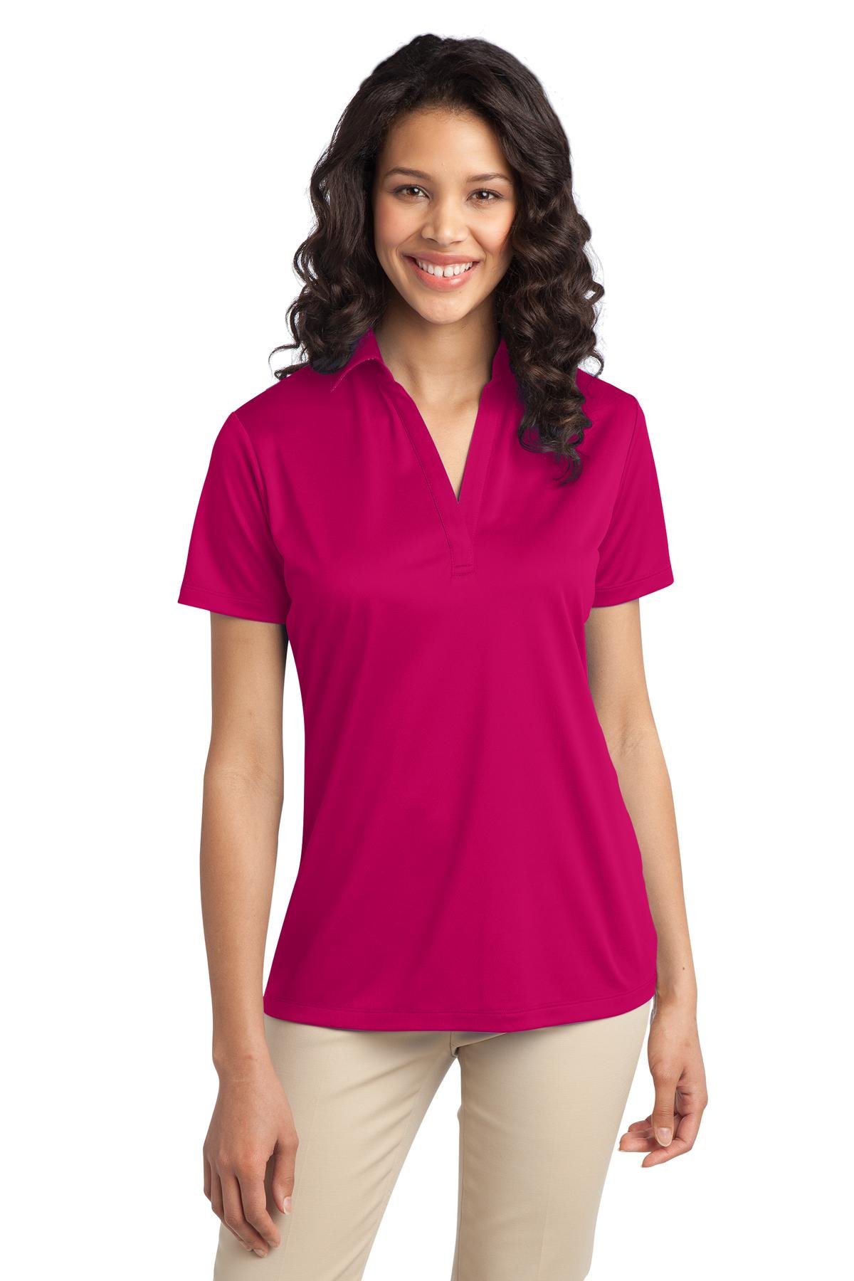 Port Authority Polo Performance en Soie pour Femmes TG Framboise Rose