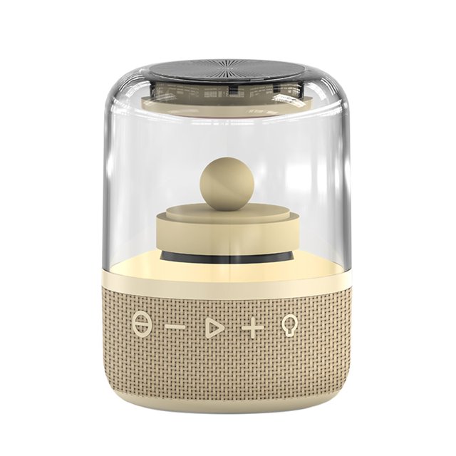 Portable Bluetooth Speakers with Subwoofer Transparent Colorful Light Effect Luminous Bluetooth Speaker Wireless Glazed Computer Audio Desktop Ornaments Ambient Light Audio