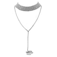 thumbnail image 1 of TIMIFIS Jewelry Tassel Inlaid Geometric Neck Alloy Multi-Layer Full Diamond Necklace Valentine'S Day Gift, 1 of 1