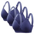thumbnail image 1 of Timegard Bras for Women No Underwire 3pc Adjustable Strap Full Support Ruched Comfy Everyday Bras, 1 of 3