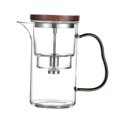 thumbnail image 4 of Elodie Glass Tea Pot 17oz/500ml Tea Infuser Safe Blooming Tea Maker for Office Home Black Handle, 4 of 8
