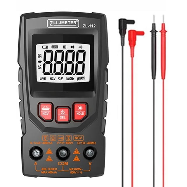 Zootealy High Precision Digital Multimeter with NCV Detection and Backlit Display