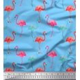 thumbnail image 1 of Soimoi Georgette Viscose Fabric Flamingo Bird Print Fabric by Yard 42 Inch Wide, 1 of 3