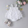 thumbnail image 4 of MIASHUI Girls Sleeveless Solid Color Butterfly Mesh Tutu Ruffles Dress Romper Clothes,White,0-3 Months, 4 of 9