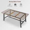 thumbnail image 2 of 71 Inch Rectangular Dining Table for 6-10 People,Modern Farmhouse Kitchen Table with Adjustable Feet,Sturdy Long Dining Room Table for Kitchen,Dining Room,Grey, 2 of 5
