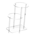 thumbnail image 2 of veasfak Table d'Appoint en Acrylique Mobilier Simple 3 Niveaux pour Bureau Appartement Salon Ronde, 2 of 8