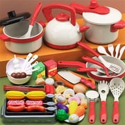 EGNMCR Children Play House Kitchen Small Toy Set Of Cutting Vegetables Cooking Cooking Baby Cutting Fruit Boys And Girls Simulated Kitchen Utensils Play Kitchen