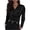 Black, variant on Zwiiyzr Womens Casual Solid Color V Neck Shirt Long Sleeve Loose Fit Blouse Soft Breathable Comfortable Office Wear Daily Basic Top Black