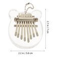 thumbnail image 4 of Instrument de Musique en Forme d'Ours Kalimba Clair 8 Touches Piano à Pouce, 4 of 8