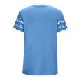 thumbnail image 4 of Birdeem Womens Fashion Casual Shoulder Short Sleeve Solid Color T-Shirt Top Blouse, 4 of 6