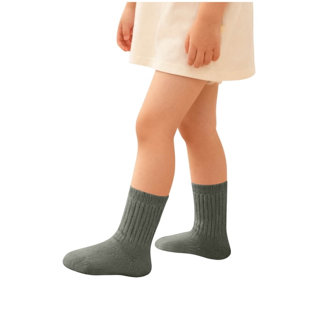 Chaussettes Tube Enfants Chaussettes pour Enfants Confortables Couleur Unie Chaussettes Tube Style Princesse Chaussettes pour Bébé Chaussettes Tube Filles