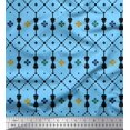 thumbnail image 1 of Soimoi polyester Crepe Fabric Jaal Jamdani Print Fabric by the Yard 42 Inch Wide, 1 of 1