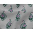 thumbnail image 4 of oneOone Viscose Jersey Fabric Leaves & Floral Block Print Fabric By Yard 60 Inch Wide, 4 of 4