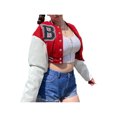 thumbnail image 2 of Women Varsity Jacket Long Sleeve Cropped Baseball Jacket Bomber Coats, 2 of 9