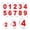 B, variant on TIMIFIS Digital Stickers Reflective Email Number Sticker Digital Reflective Sticker 3Pc Home Decor