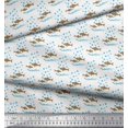 thumbnail image 3 of Soimoi polyester Crepe Fabric Waves,Bubbles & Fish Ocean Print Sewing Fabric Yard 42 Inch Wide, 3 of 3
