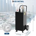 thumbnail image 3 of OUYAWEI Panier de Carburant et de Gaz de 35 Gallons avec Roues et Pompe Manuelle de Transfert, Réservoir de Stockage de Carburant Diesel avec 2 Roues Roulantes en Caoutchouc Plein Sans Plat, Contenant de Carburant Essence Diesel [Tuyau de 9,8 Pi], Noir, 3 of 7