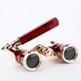 thumbnail image 2 of maytalsory Lunettes Rétro Opera Jumelles Optiques Lentille Théâtre Corps en Métal Télescope Délicat Multifonction Femmes Filles Cadeaux Poignée Rouge Tachetée, 2 of 9