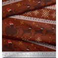 thumbnail image 2 of Soimoi Poly Georgette Fabric Cross Stitch Christmas Fabric Prints By Yard 42 Inch Wide, 2 of 3
