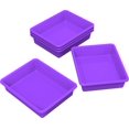 thumbnail image 1 of Storex Flat Storage Tray, Letter Size, 10 x 13 x 3 Inches, Violet, 5-Pack, 1 of 1