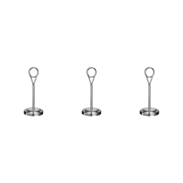 Baohd Contemporary Table Number Holder Photo Stand for Trendy Hotel Settings Silvery 15cm 3Set