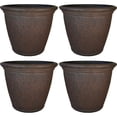 thumbnail image 1 of Sunnydaze Weather-Resistant Double-Walled Anjelica Outdoor Flower Pot Planter - 24" - Rust Finish - 4pk, 1 of 10