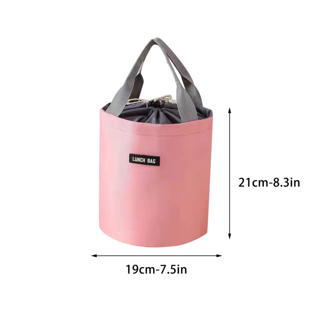 Boîte à Lunch Chauffante pour Travail Sac Isotherme Cylindre Sac Isotherme Grand Feuille d'Aluminium Portable Rond Sac à Lunch pour Travail avec Sac Isotherme pour Riz