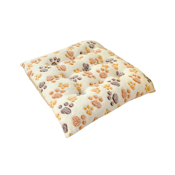 Coussin d'Assise Épais et Chaud en Peluche pour l'Hiver, Coussin de Chaise Doux et Confortable avec Empreinte de Patte de Chat Mignonne, Coussin Polyvalent pour Bureau, Maison, Salle à Manger, Salon et Patio, 40 x 40 cm