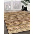 thumbnail image 2 of Ahgly Company Tapis d'Intérieur Ronds Abstraits Brun Selle, Tapis de Zone Abstraits, 3 Pieds Rond, 2 of 6