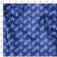 thumbnail image 4 of Soimoi Blue Heavy Canvas Fabric Cage & Roses Floral Decor Fabric Printed Yard 58 Inch Wide, 4 of 6