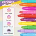 thumbnail image 3 of Uxcell 6 Pcs Craie de Cire Gel Aquarelle pour Coloriage, Or, 3 of 6