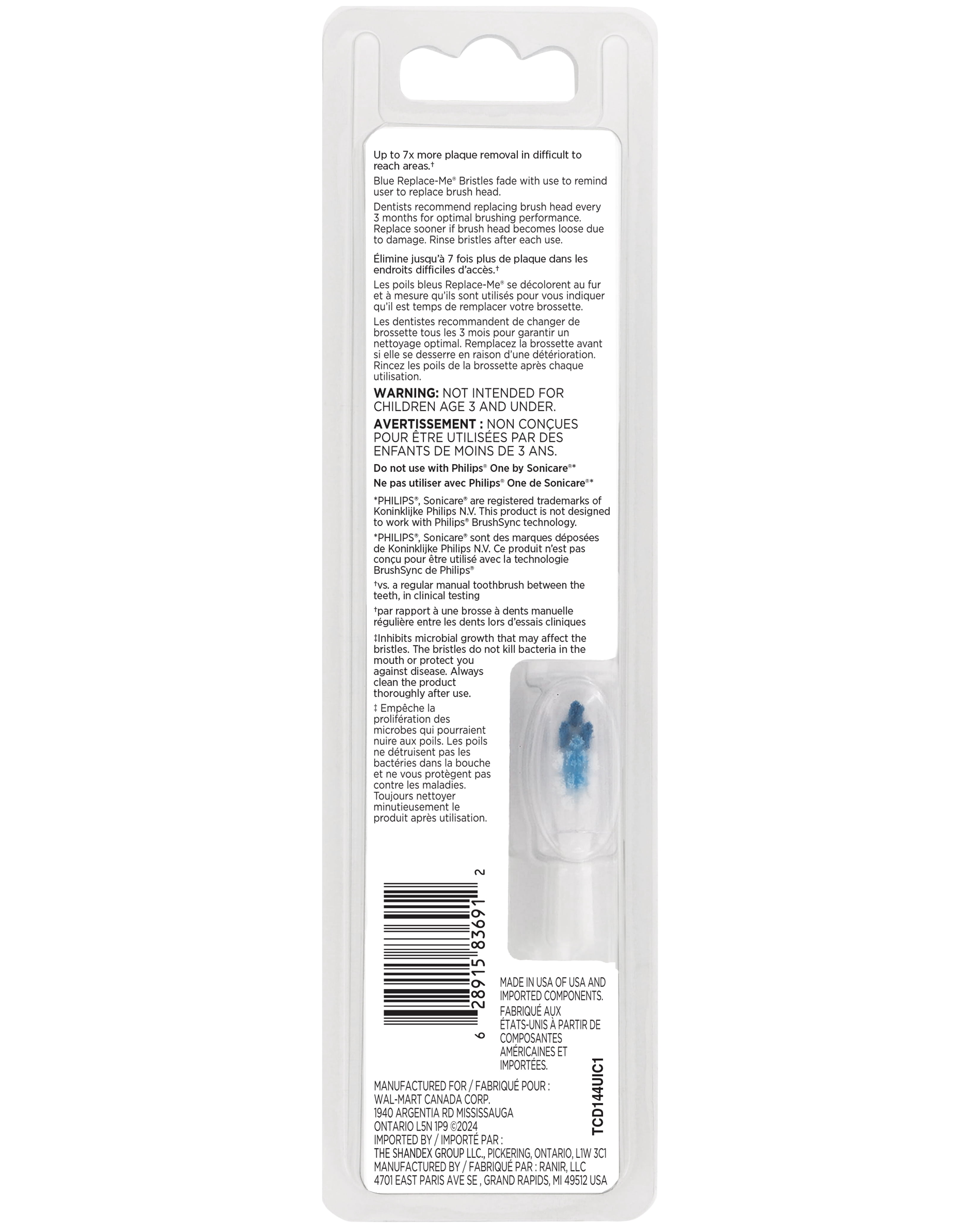Equate SmileSonic Pro Advanced Clean Replacement Brush Heads