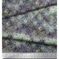 thumbnail image 3 of Soimoi Poly Georgette Fabric Curve Diamond Geometric Fabric Prints By Yard 42 Inch Wide, 3 of 3