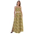 thumbnail image 1 of Bimba 2 Pcs Robe de Plage Aguichant pour Femmes Imprimée Smockée Crop Top & Longue Jupe Ensemble, 1 of 7