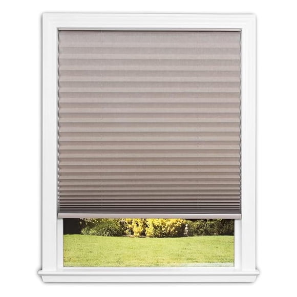 Redi Shade Store Plissé en Tissu Occultant Sans Outils, Facile à Relever, à Découper à la Maison, Sans Cordon, Naturel, 36 Pouces L x 64 Pouces H, (Convient aux Fenêtres de 19 Po à 36 Po)