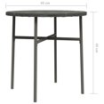 thumbnail image 4 of vidaXL Table à Thé Gris 45 cm Rotin Synthétique, 4 of 4