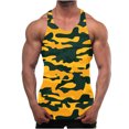 thumbnail image 3 of BADHUB Mens Color Block Muscle Tank Topsssss Clearance Workout Athletic Sleeveless Crew Neck Shirts YellowXXXXL, 3 of 6