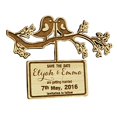 thumbnail image 2 of Custom Engraved Wooden Magnet Personalized Gift 30 Rustic Wedding Save the Date Wood Magnet, 2 of 2