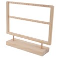 thumbnail image 1 of Earring Display Stand, Earring Organizer Stand, Log Color Wooden Earrings Jewelry Holder Earring Holder With Wood Basic Stand Storage Display For Hanging Earrings, 1 of 8