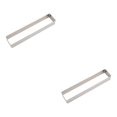 thumbnail image 2 of Youkk Anti Rust Cake Mold Durable And Long-lasting Stainless Steel Cookie Rectangle Shapes Stainless Steel Long square large size 2Set, 2 of 6