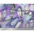 thumbnail image 2 of Soimoi Poly Georgette Fabric Leaves & Feather Print Fabric by the Yard 52 Inch Wide, 2 of 3