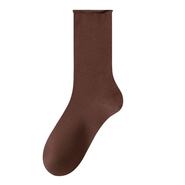 LckLvx Women's Solid Color Mid Calf Socks Colorful Soft Stretchy Crew Socks School Dress Uniform Socks