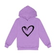 thumbnail image 1 of 2025 1-14 Ans Garçons et Filles Sweat à Capuche Manches Longues T-Shirt Imprimé Sweat à Capuche Violet, 1 of 3