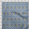 thumbnail image 3 of oneOone Cotton Poplin Fabric Paisley & Chevron Ikat Decor Fabric Printed BTY 56 Inch Wide, 3 of 4