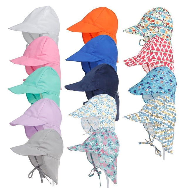 Summer Outdoor Sun Protection Beach Hat Baby Sun Protection Beach Breathable Mesh Cap Kids Cute Visor Cap for Outing Children