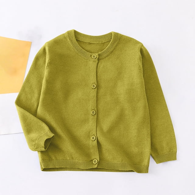 Cowsor Little Girl Knit Cardigan Sweater - Toddler Button Down School Uniforms Cardigan