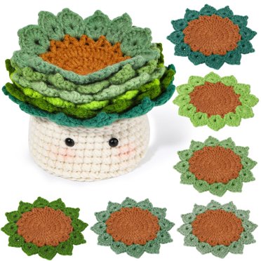 Crochet Kit, Flowering Plants, Beginner Crochet Starter Kit for Beginners, Crochet Kit for Beginners DIY Crafts